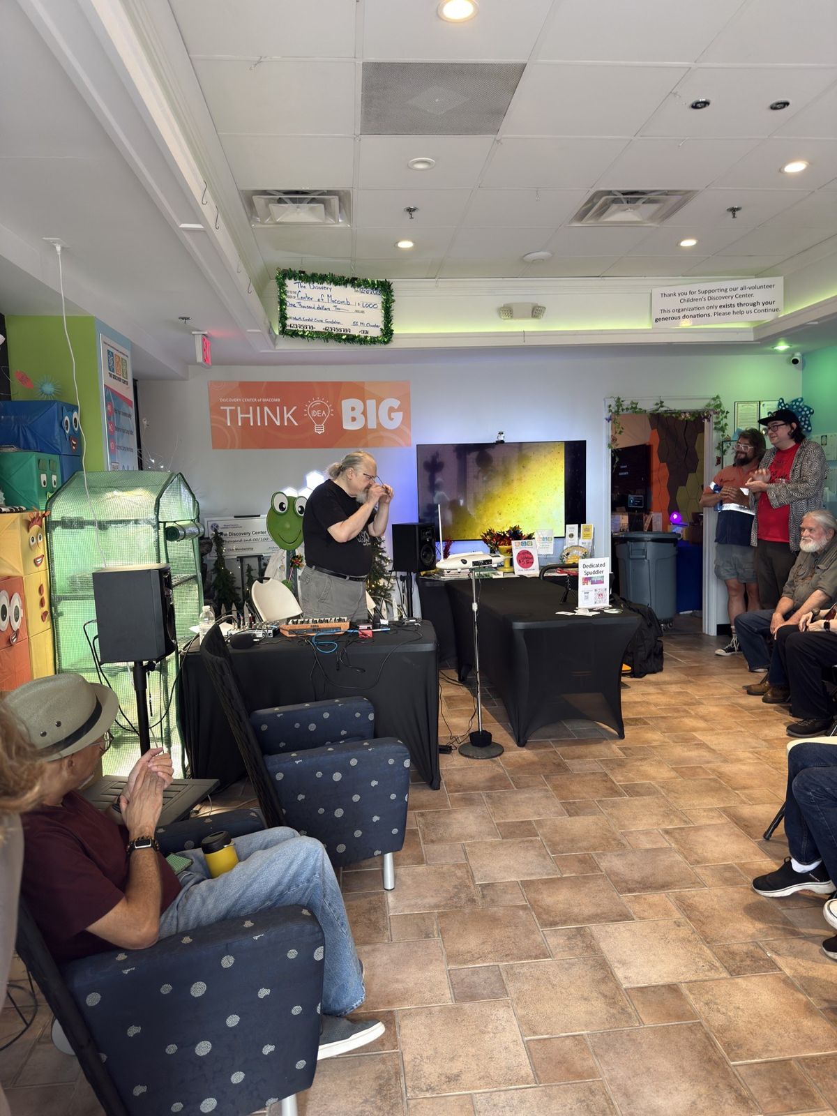 A community partner activation at the Discovery Center of Macomb tied to MCEMF, with a live modular-synth demonstration for local visitors.